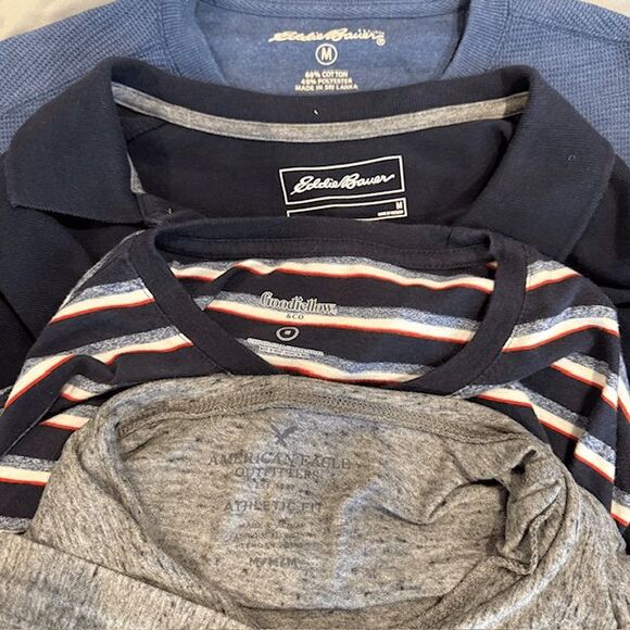 Men's Bundle of 4 Shirts Eddie Bauer American Eagle Goodfellow Size Medium - Picture 6 of 7